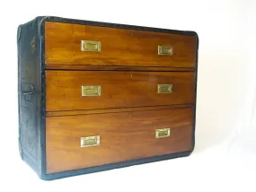 Very Rare Model: Late Victorian Campaign Chest