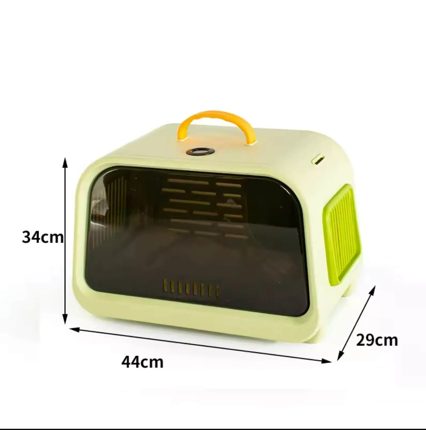 Vintage Pet Carrier Bag with Humidity Thermometer and Cushion Cat Travel Container for Cats Dogs Under 7.5kg