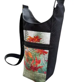 Water Bottle Crossbody Bag - Day Drinker - FernTastic Fabric Pocket