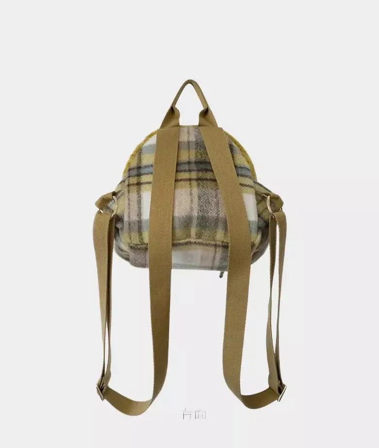 WHEAT FIELD plush patchwork backpack | New Arrival