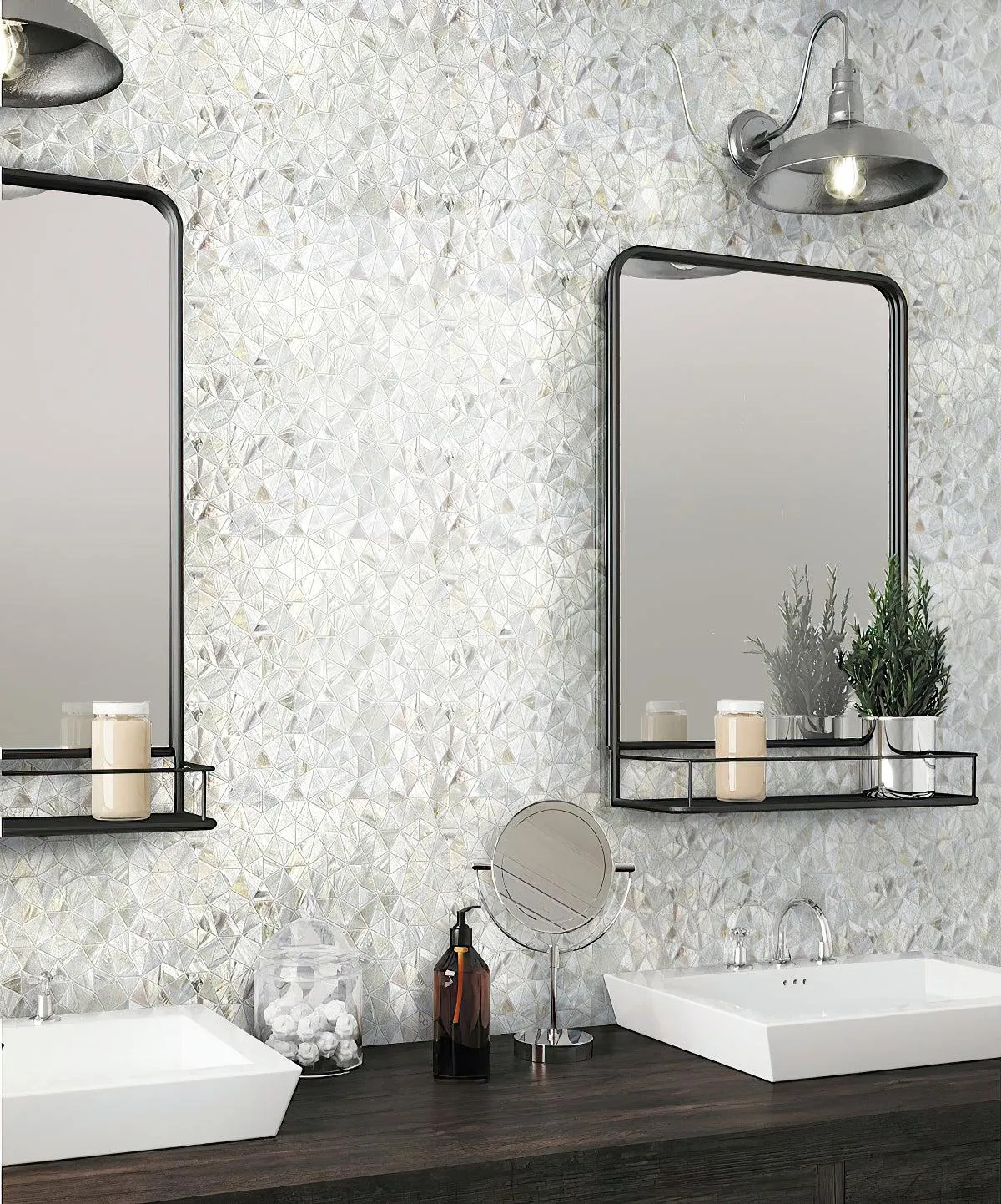 White Illusion Mother Of Pearl Mosaic Tile