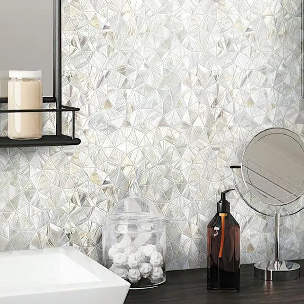 White Illusion Mother Of Pearl Mosaic Tile