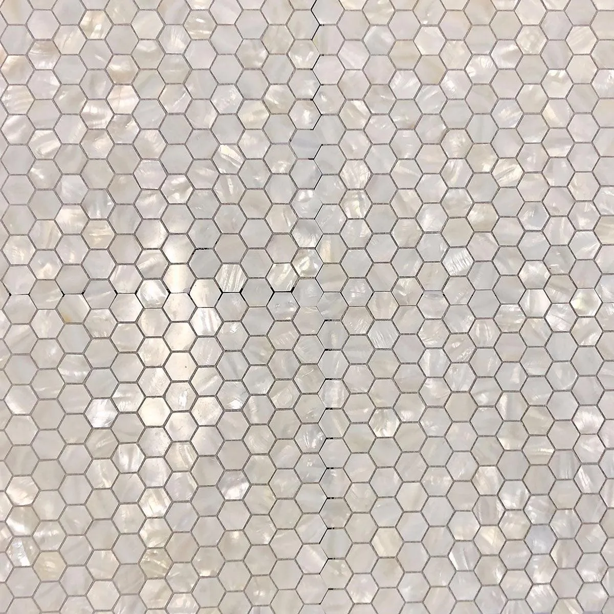 White Mother of Pearl Hexagon Mosaic Tile