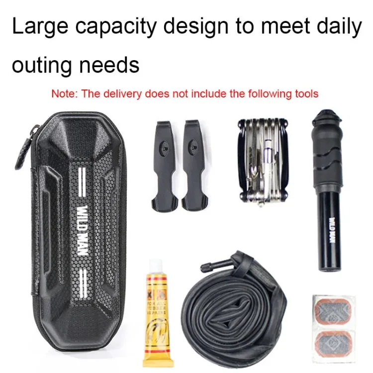 WILD MAN XT11 0.5L EVA Hard Shell Mountain Bike Bag Water Bottle Cage Repair Tool Kit(Black)