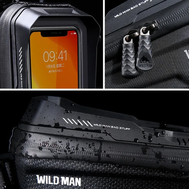 WILD MAN XT2 1L Bicycle EVA Hard Shell Waterproof Phone Touch Screen Beam Bag(Solar Pattern)