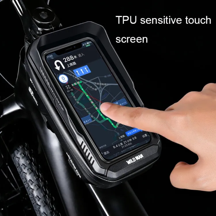 WILD MAN XT2 1L Bicycle EVA Hard Shell Waterproof Phone Touch Screen Beam Bag(Solar Pattern)