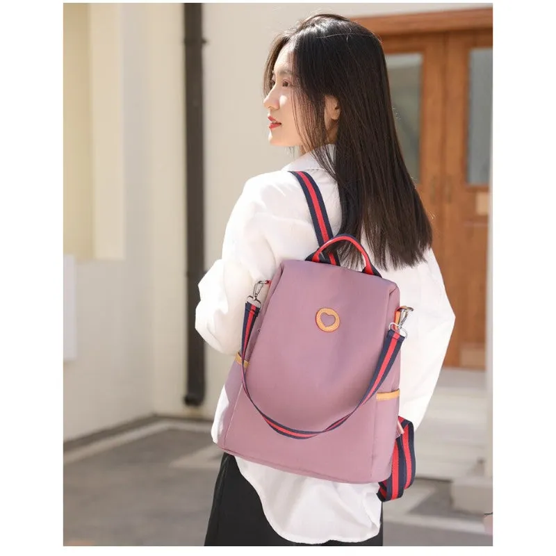 Women's Solid Anti-Theft Backpack