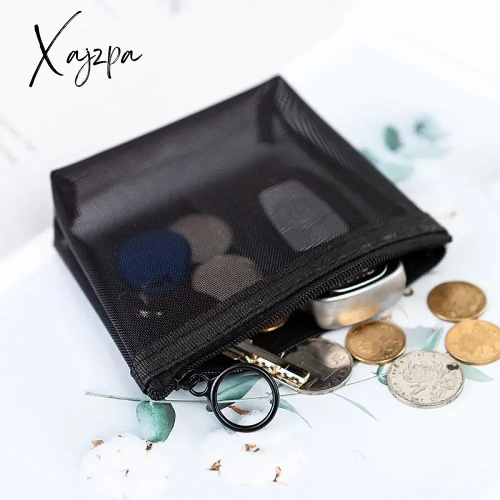 Xajzpa - 1PCS Women&#39;s Cosmetic Bag Travel Neceser Black Toiletry Kit Transparent Makeup Organizer Washing Pouch Small Large Make Up Bag