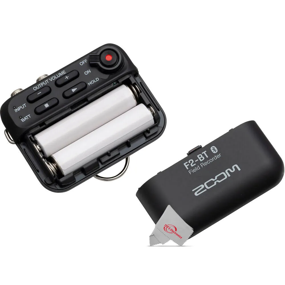 Zoom F2-BT Ultra Compact Bluetooth Enabled Portable Field Recorder with Lavalier Microphone