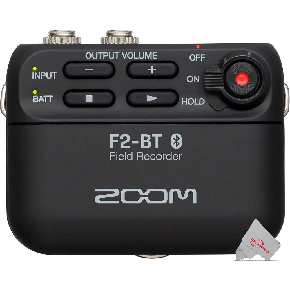 Zoom F2-BT Ultra Compact Bluetooth Enabled Portable Field Recorder with Lavalier Microphone