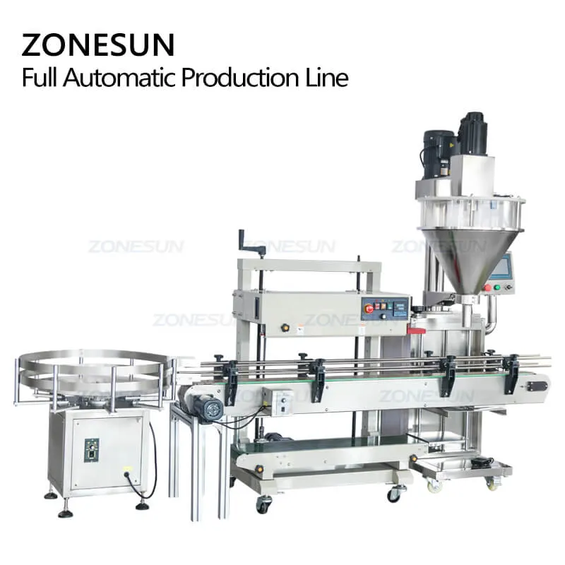 ZS-FAL180Z1 Automatic Stand Pouch Gusset Bag Auger Powder Filling And Sealing Machine Line