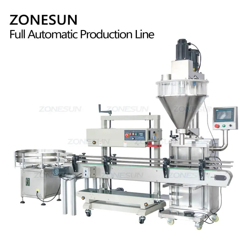 ZS-FAL180Z1 Automatic Stand Pouch Gusset Bag Auger Powder Filling And Sealing Machine Line