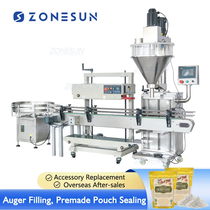 ZS-FAL180Z1 Automatic Stand Pouch Gusset Bag Auger Powder Filling And Sealing Machine Line